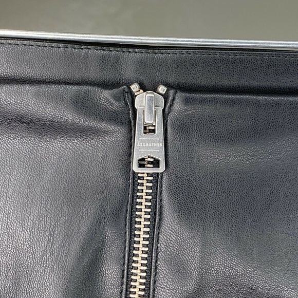 Allsaints Axel Faux Leather Skirt With Zipper - Picture 5 of 6